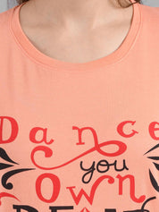 Kotty Typography Printed Round Neck T-shirt