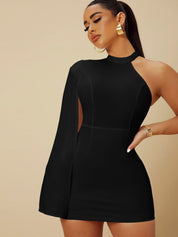 Kotty Women Solid Batwing Sleeves Bodycon Mini Dress