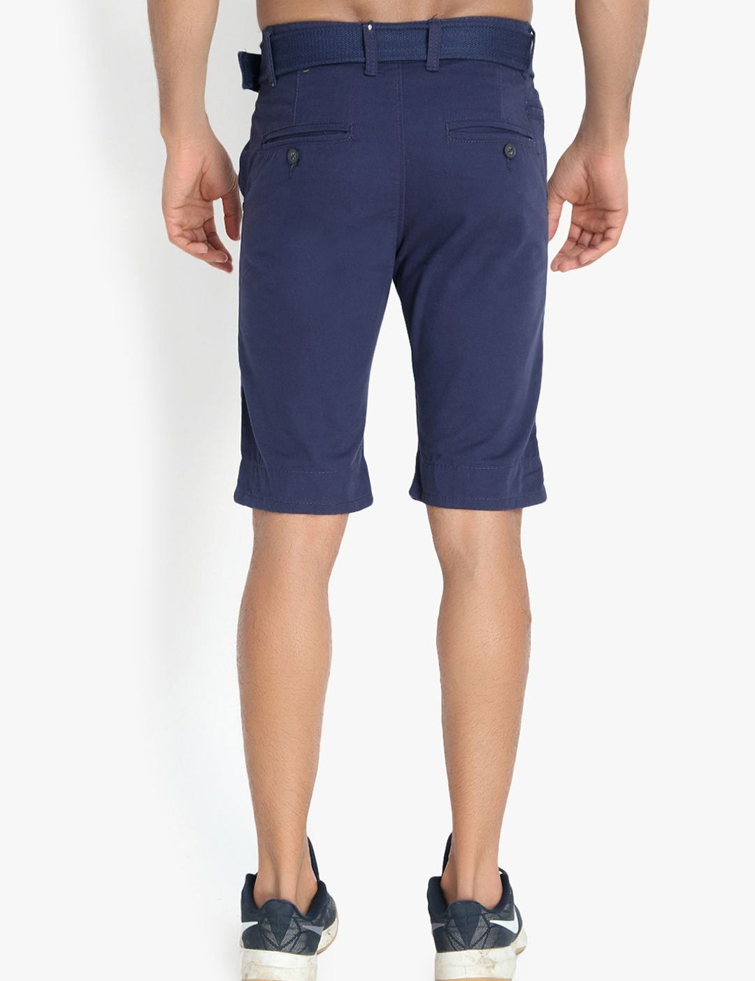 Kotty Men Blue Solid Regular Fit Regular Shorts