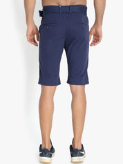 Kotty Men Blue Solid Regular Fit Regular Shorts