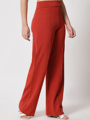 Kotty Women Pack of 2 Relaxed Straight Leg Straight Fit High-Rise Easy Wash Trousers