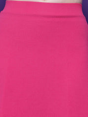 Stylecast X KOTTY Basics Pink A-line Above Knee Length Skirt