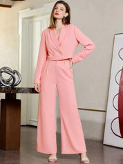 Kotty Shirt Collar Blazer Top & Trouser Co-Ords