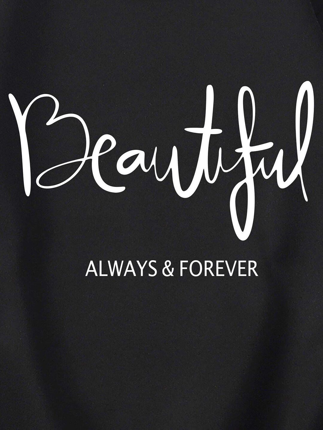 Kotty Round Neck Alphanumeric Printed Fleece Sweatshirt