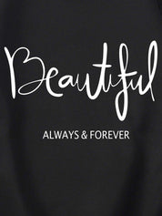 Kotty Round Neck Alphanumeric Printed Fleece Sweatshirt