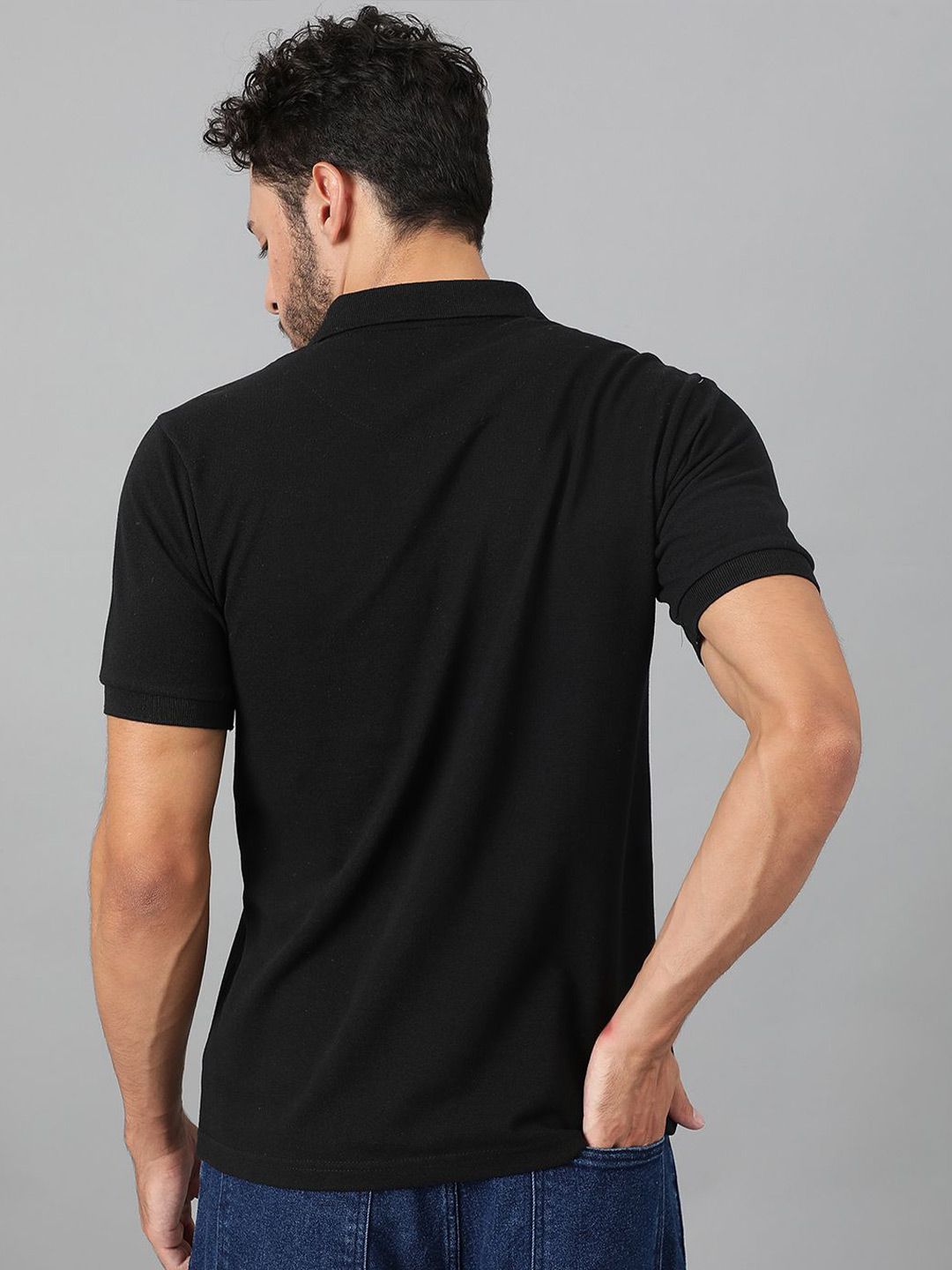 Kotty Men Solid Polo Collar T-shirt