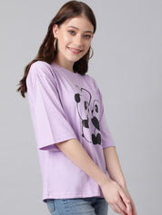 Kotty Graphic Printed Drop-Shoulder Sleeves Oversized T-shirt