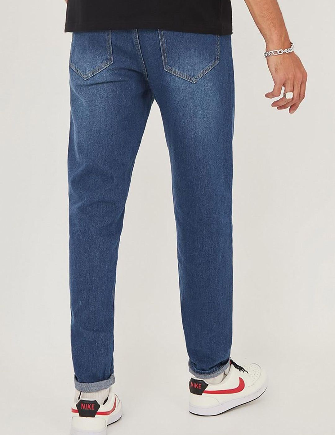 Kotty Men Blue Jean Low-Rise Clean Look Light Fade Stretchable Jeans