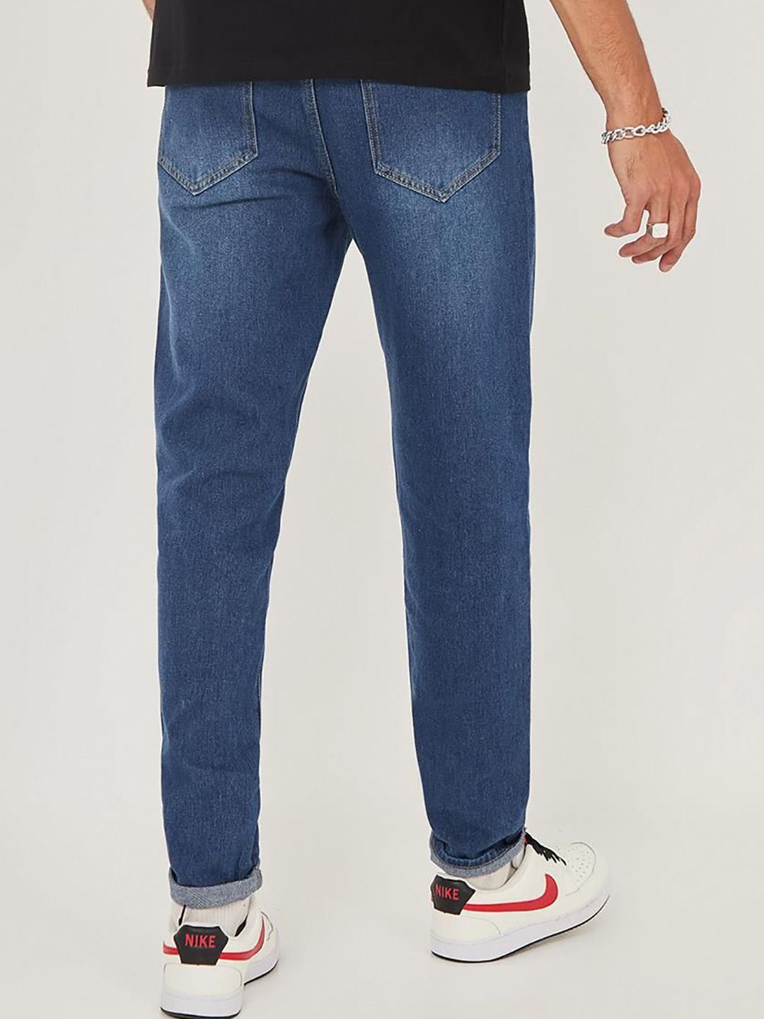 Kotty Men Blue Jean Low-Rise Clean Look Light Fade Stretchable Jeans