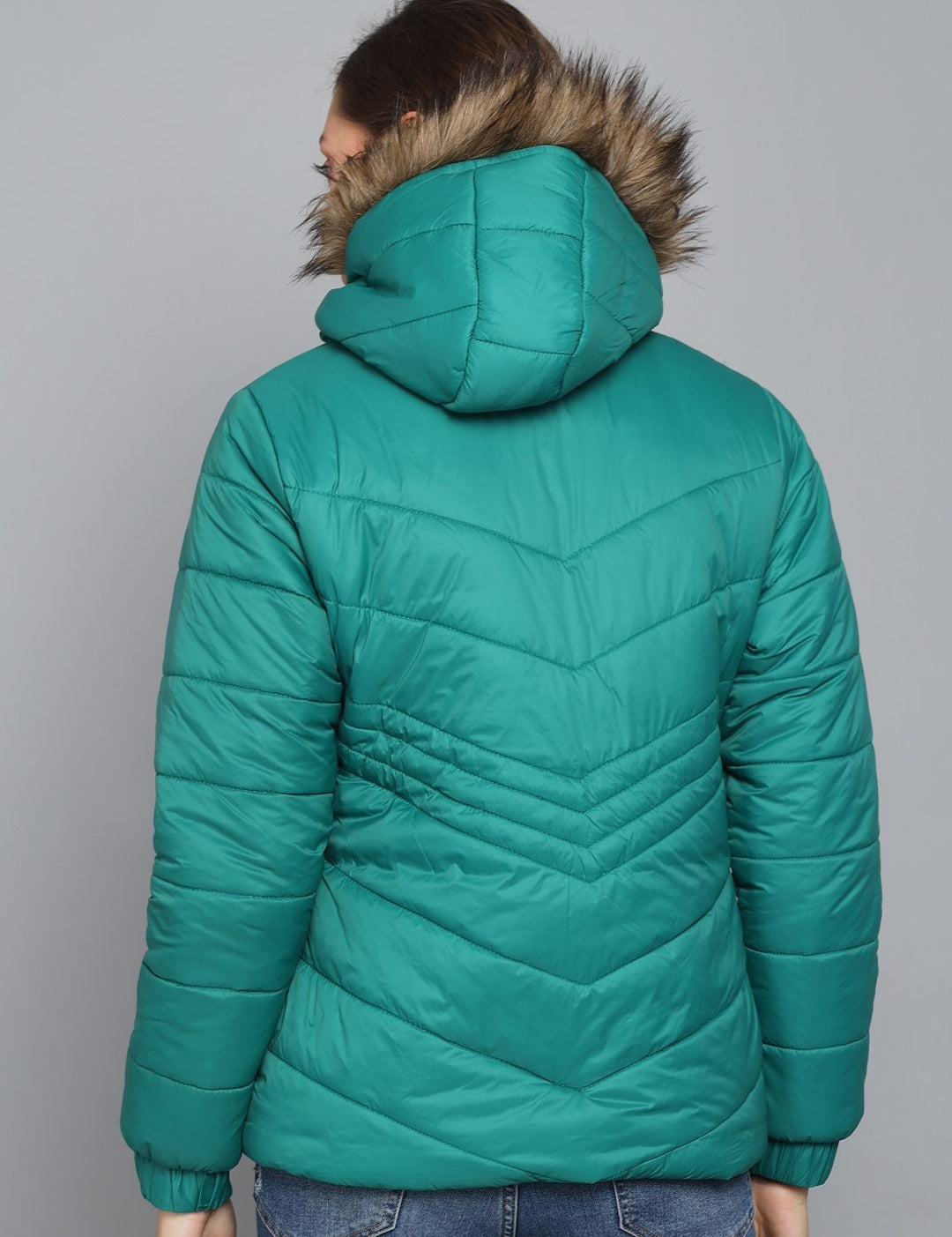 Kotty Women Green Outdoor Puffer Jacket