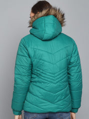 Kotty Women Green Outdoor Puffer Jacket