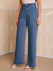 Kotty Women Jean Straight Fit High-Rise Stretchable Cotton Jeans