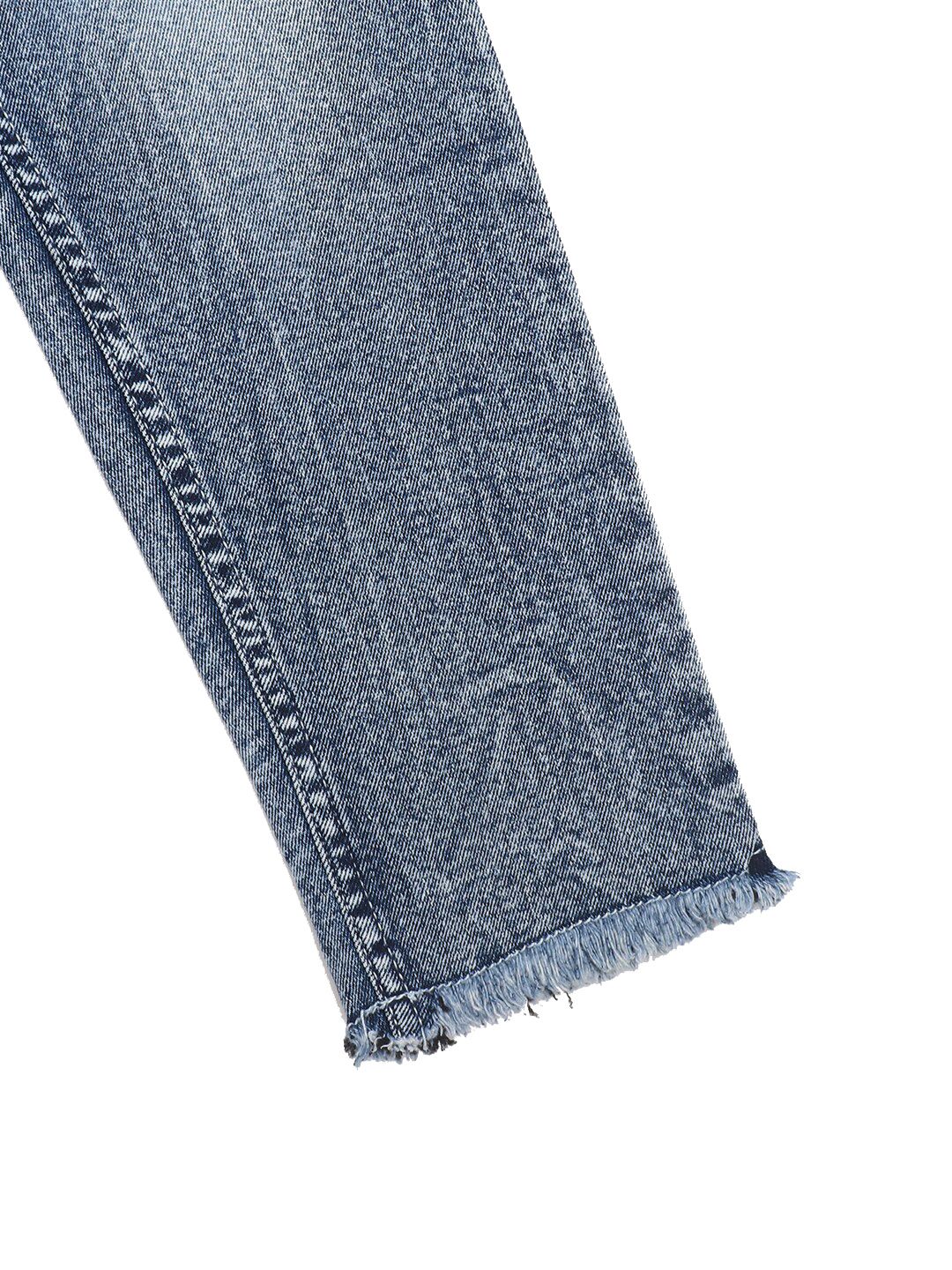 Kotty Girls Blue Jean Regular Fit Heavy Fade Cotton Jeans