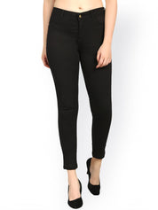 Kotty Women Black Skinny Fit High-Rise Clean Look Stretchable Jeans
