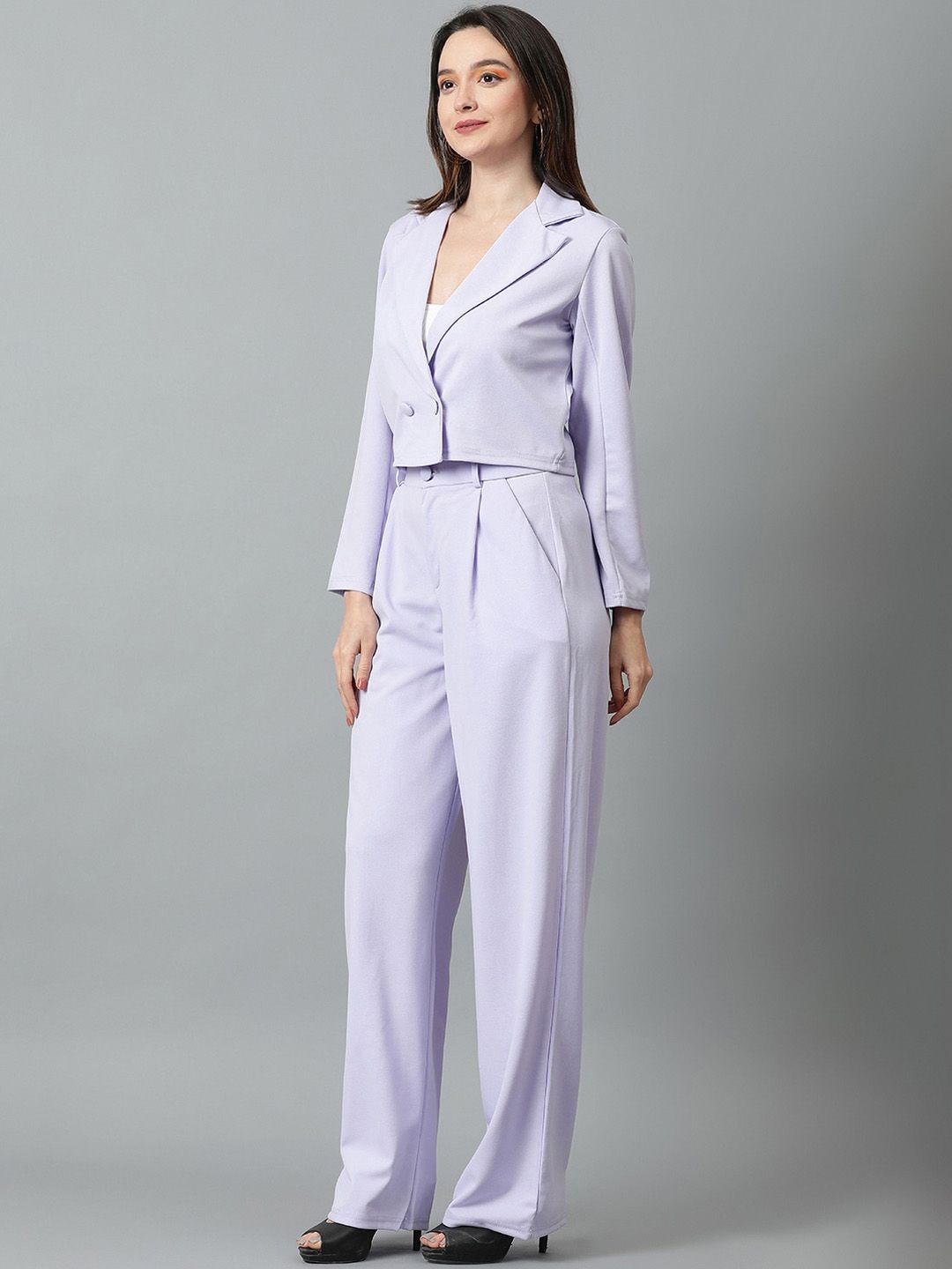 KOTTY BIZwear Basics Shirt Collar Coat With Trousers Co-Ords