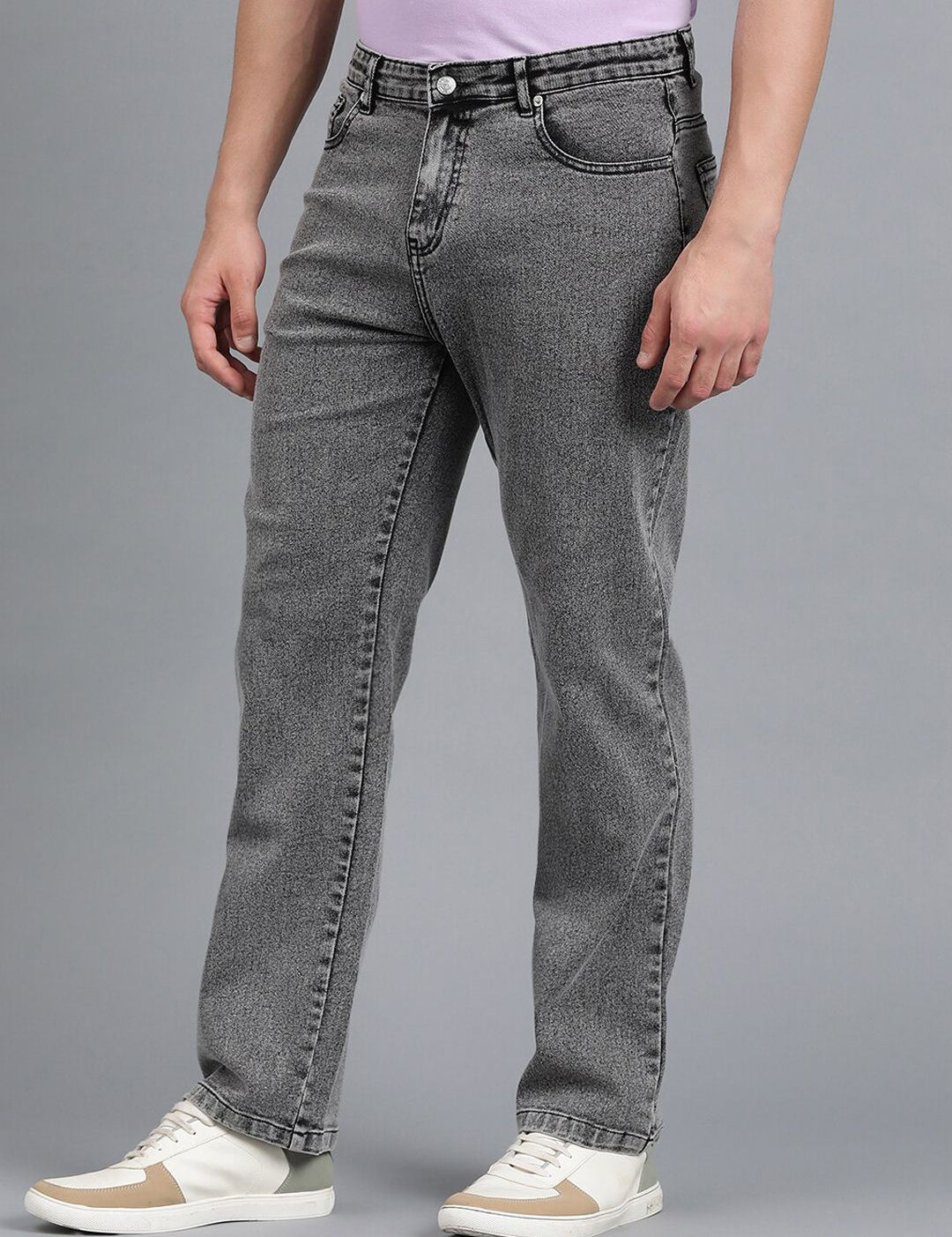 Kotty Men Jean Low-Rise Heavy Fade Clean Look Stretchable Jeans