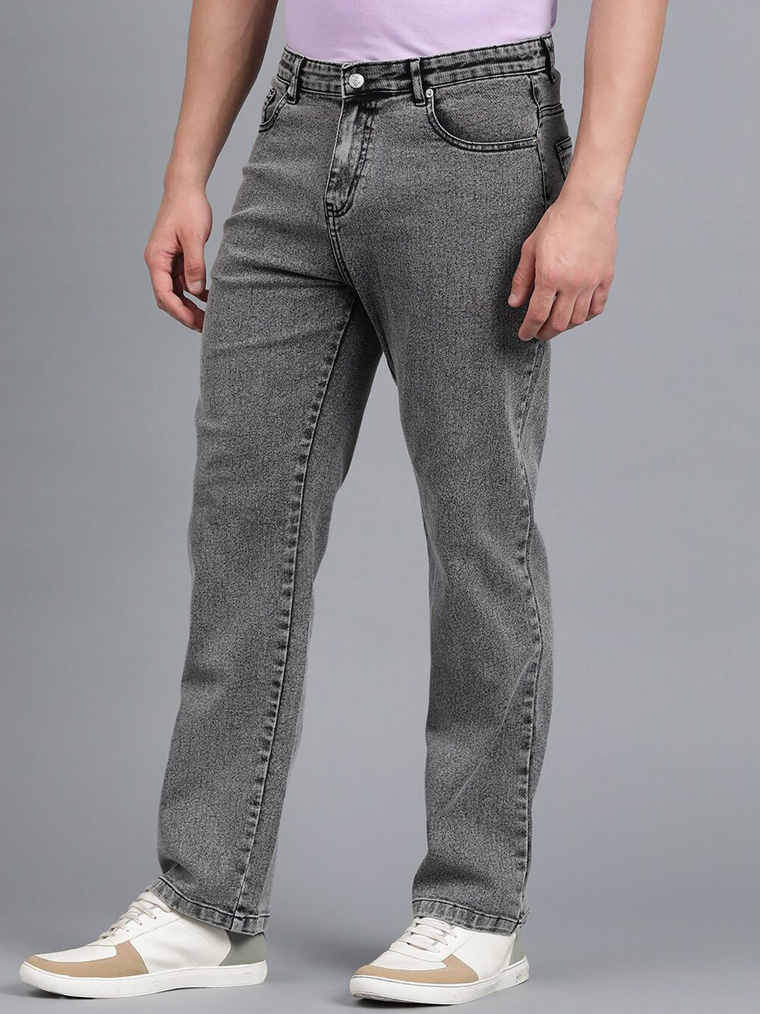 Kotty Men Jean Low-Rise Heavy Fade Clean Look Stretchable Jeans