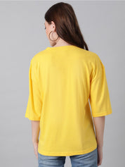 KOTTY Basics Round Neck Drop-Shoulder Sleeves Oversized T-shirt