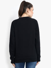 Kotty Women Black Printed Sweatshirt