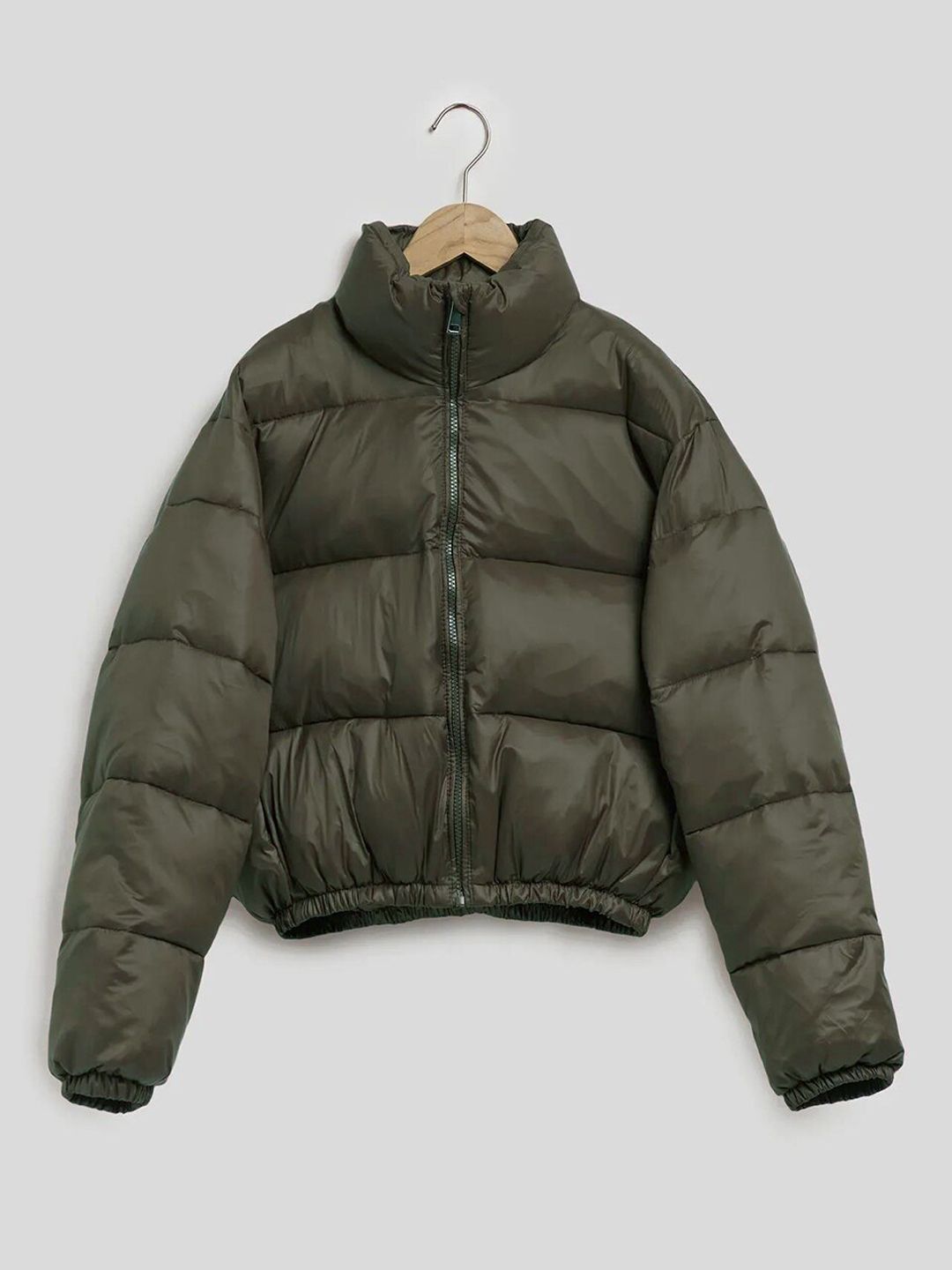 Kotty Mock Collar Crop Puffer Jacket