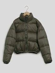 Kotty Mock Collar Crop Puffer Jacket