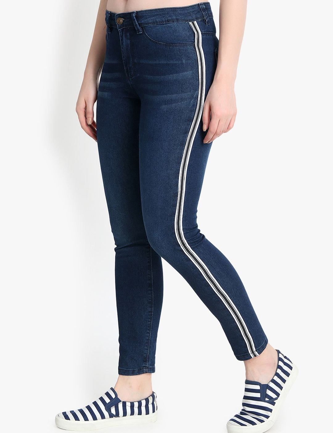 Kotty Women Blue Skinny Fit High-Rise Clean Look Jeans