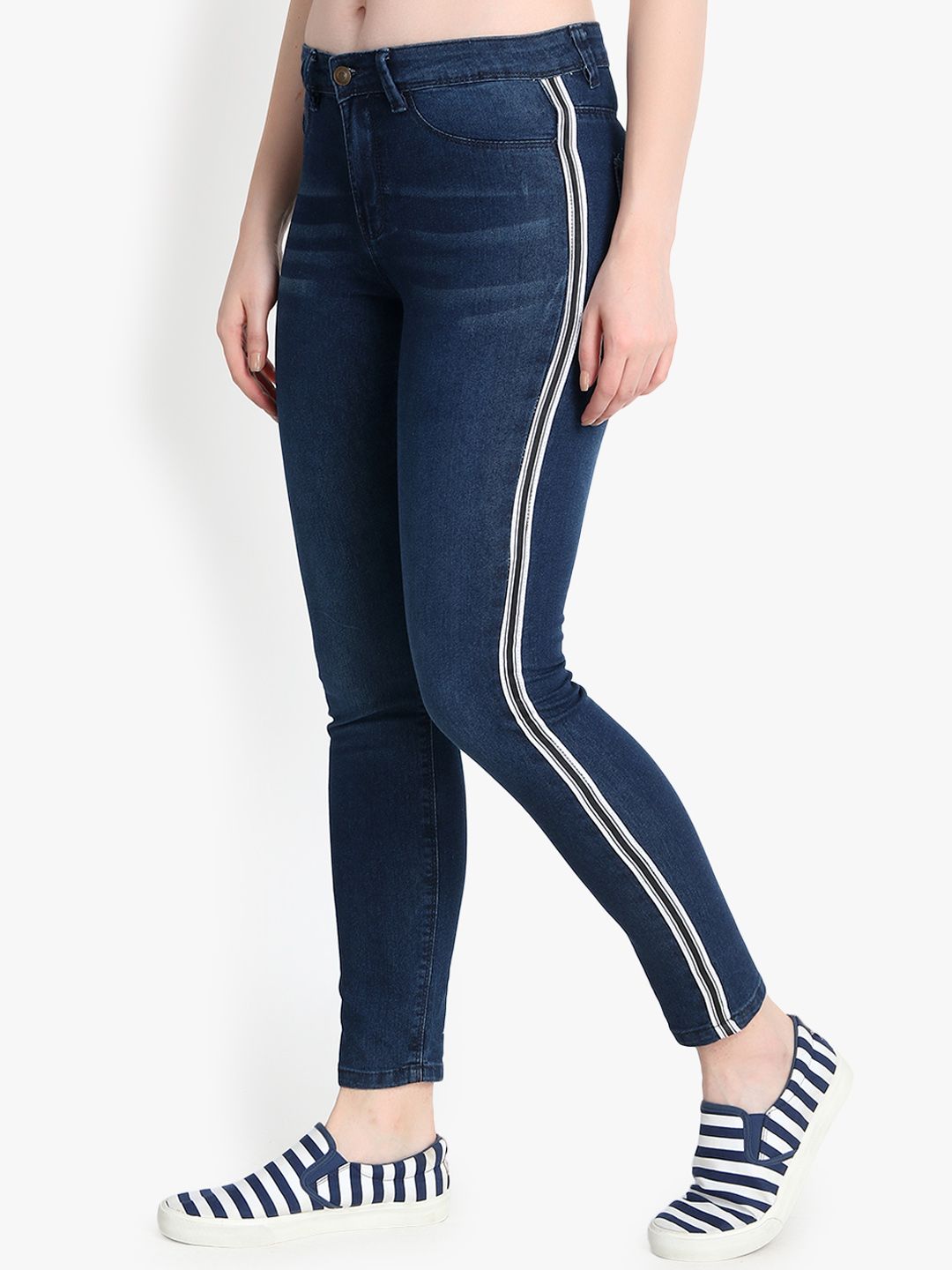 Kotty Women Blue Skinny Fit High-Rise Clean Look Jeans