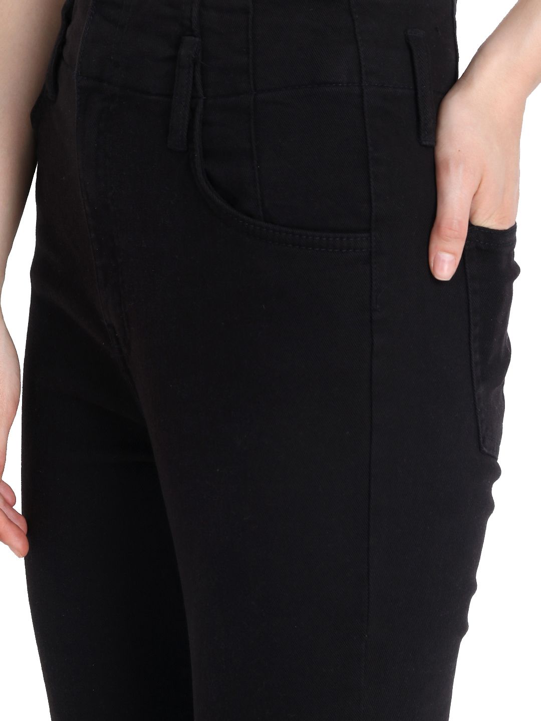 Kotty Women Black Skinny Fit High-Rise Clean Look Jeans