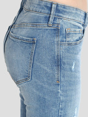 Kotty Women Blue Skinny Fit Mid-Rise Mildly Distressed Jeans