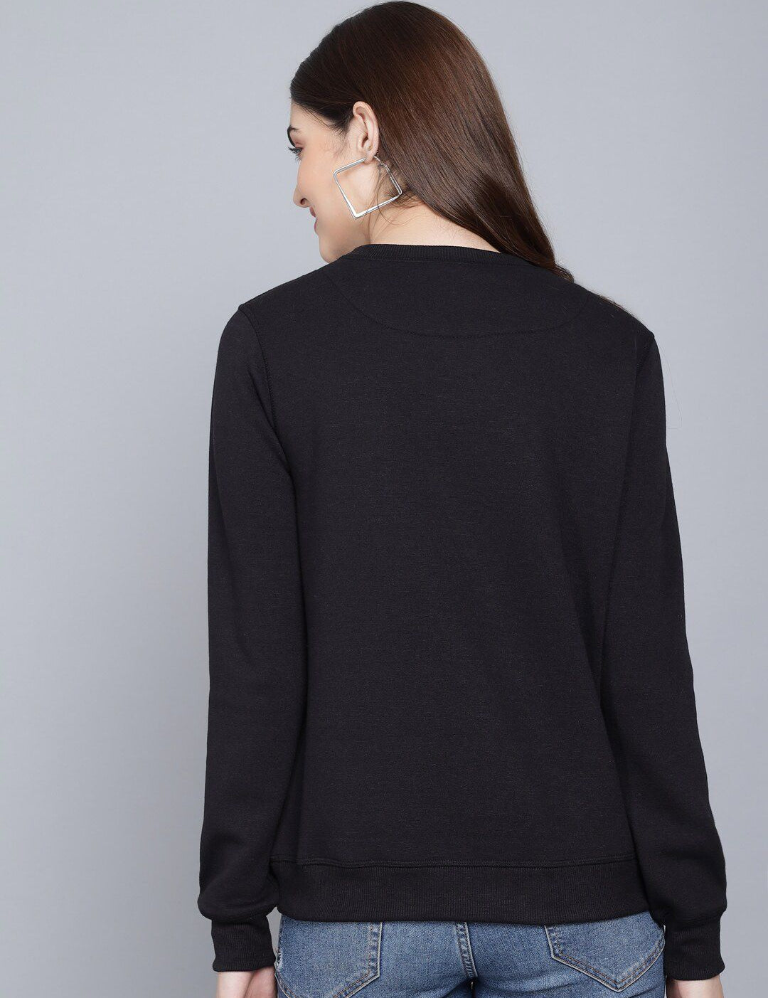 Kotty Women Black Printed Sweatshirt