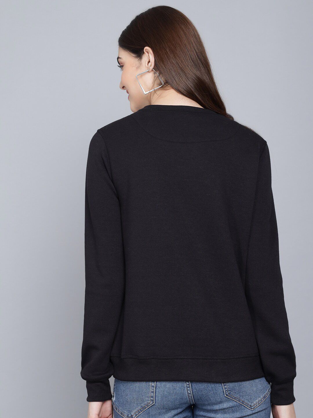 Kotty Women Black Printed Sweatshirt