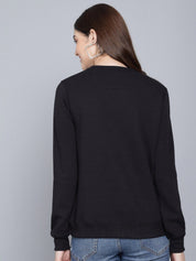 Kotty Women Black Printed Sweatshirt
