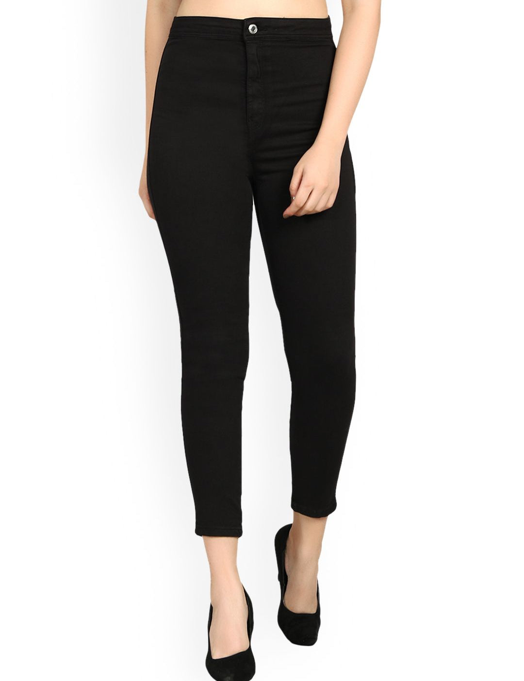 Kotty Women Black Skinny Fit High-Rise Clean Look Jeans