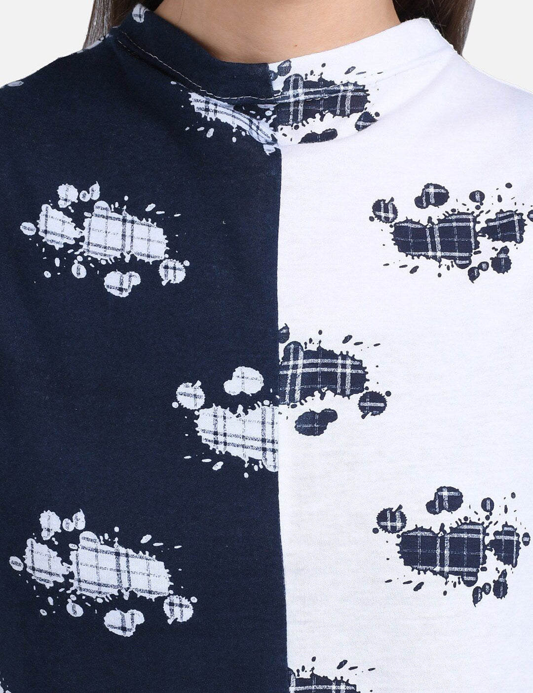 Kotty Women White Printed Pure Cotton Top