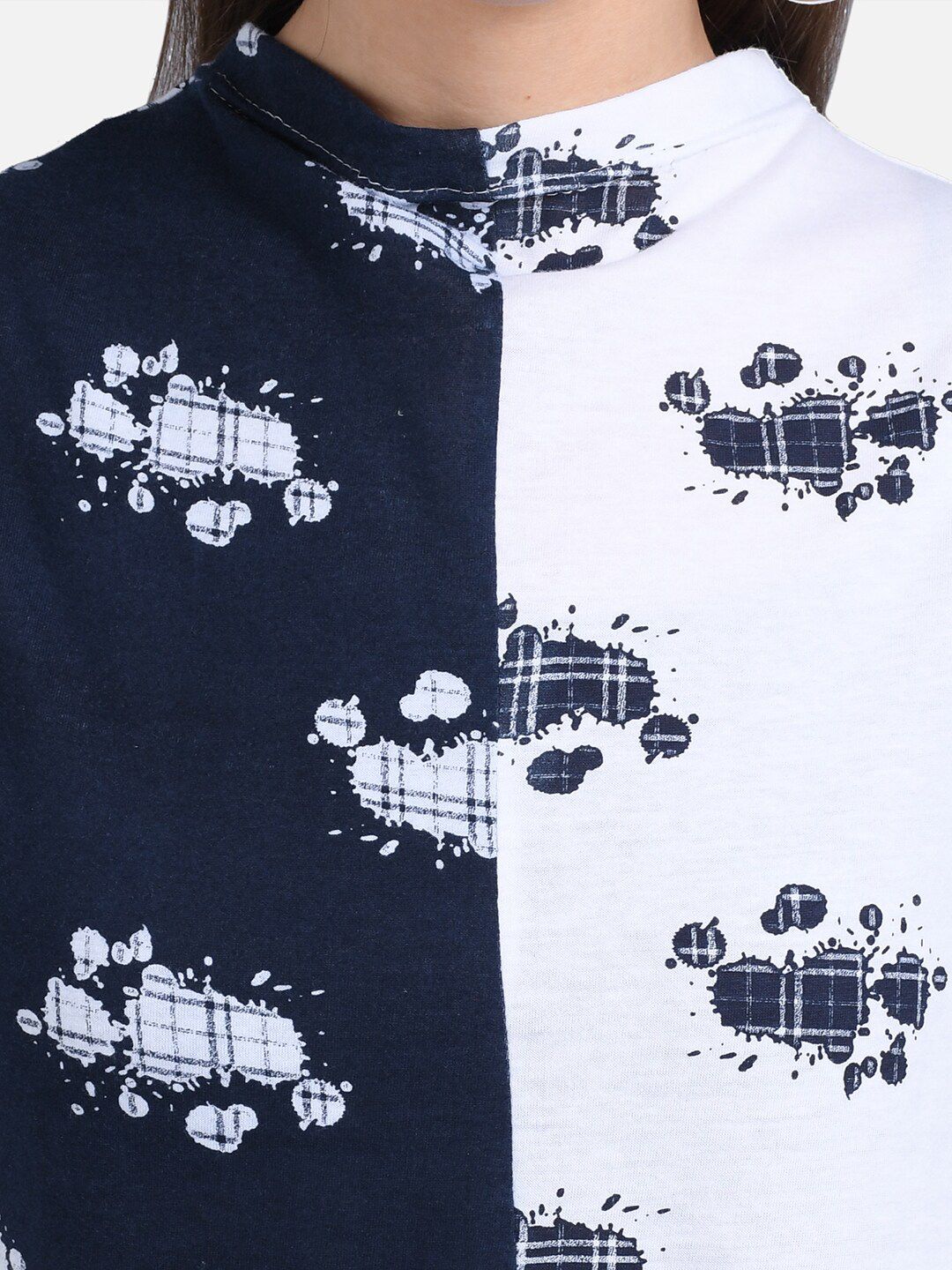 Kotty Women White Printed Pure Cotton Top