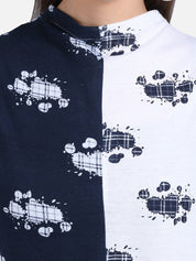 Kotty Women White Printed Pure Cotton Top