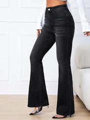 Kotty Women Cotton Bootcut High-Rise Stretchable Jeans