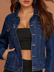 Kotty Women Washed Crop Denim Jacket