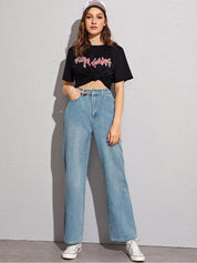 Kotty Women Straight Fit High-Rise Stretchable Jeans