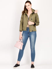 Kotty Women Brown Solid Insulator Parka