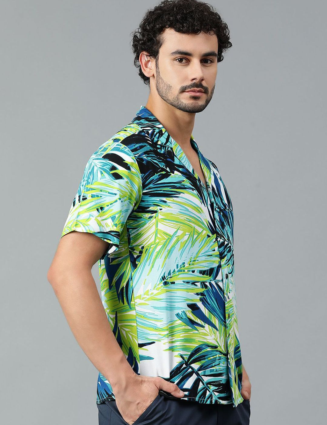 Kotty Men Tropical Printed Casual Shirt