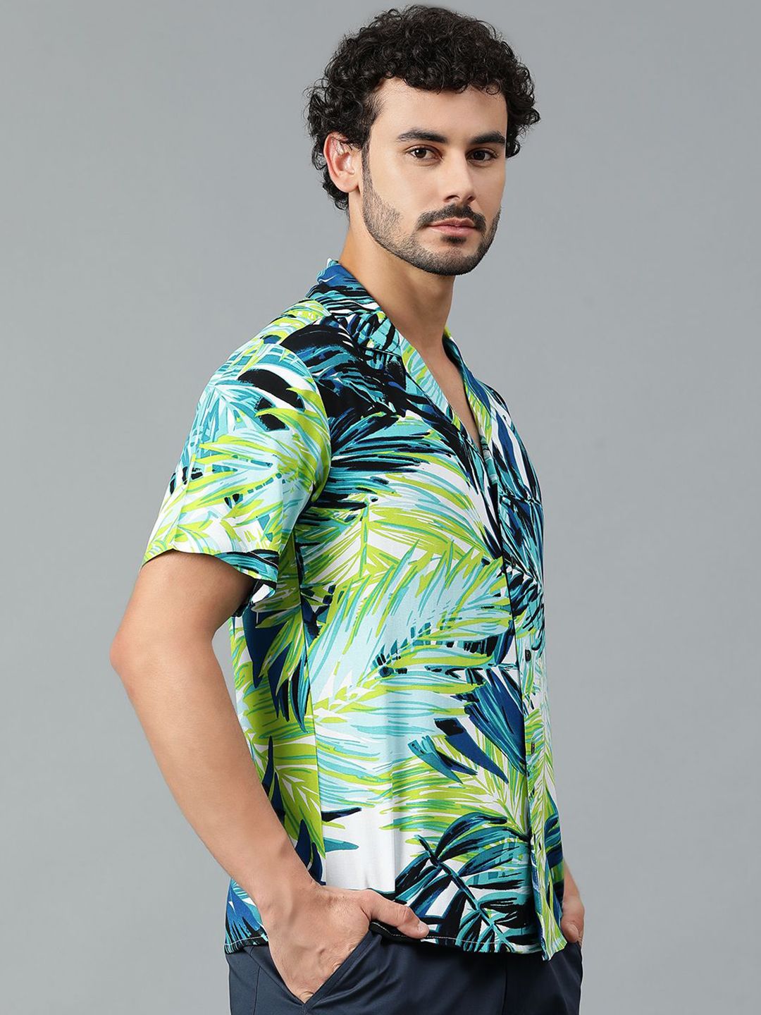 Kotty Men Tropical Printed Casual Shirt