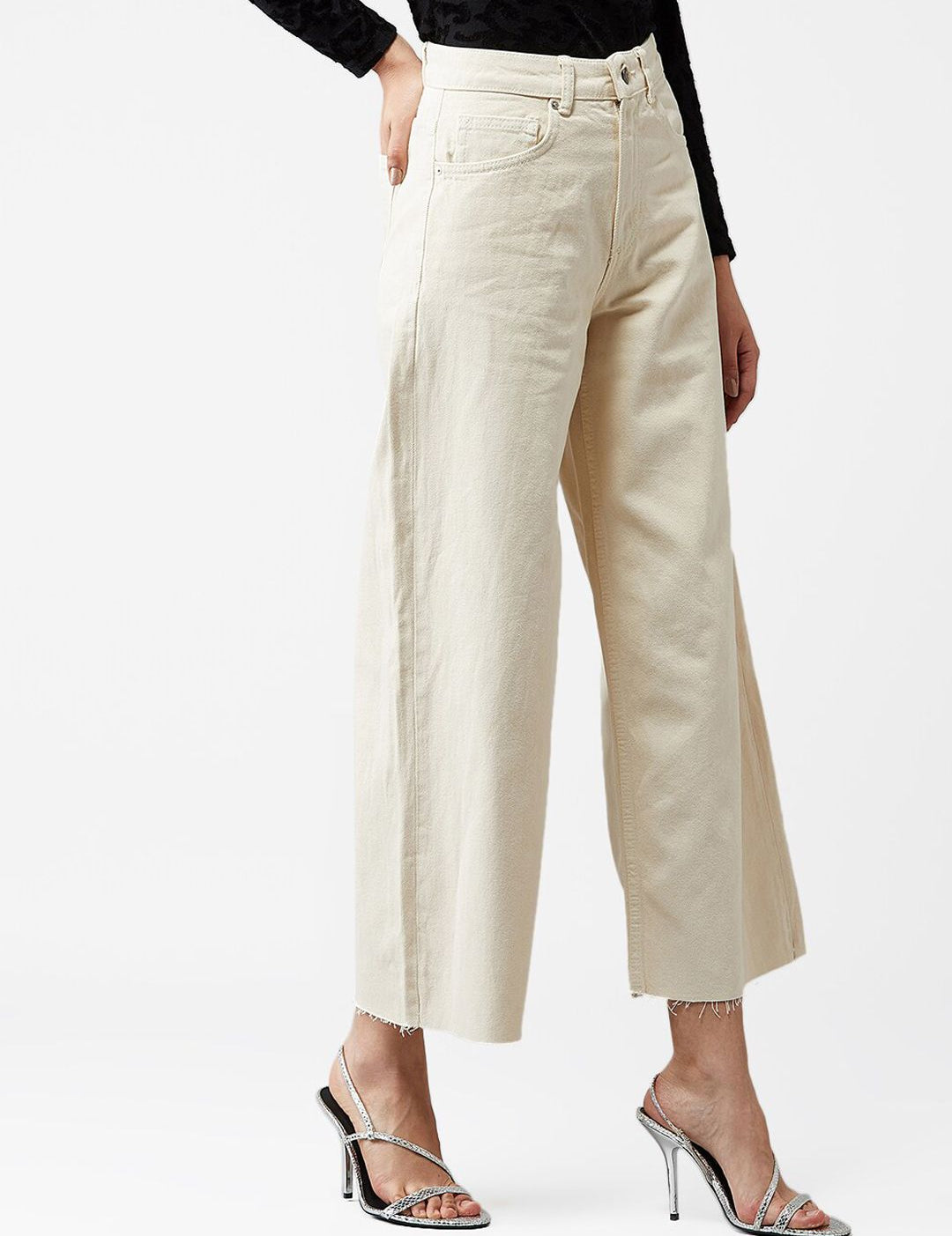 Kotty Women Cream-Coloured Skinny Fit Jeans