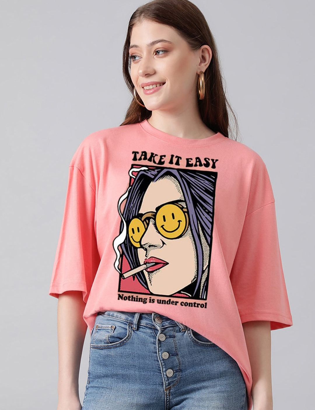 Kotty Graphic Printed Oversized T-shirt