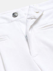 Kotty Women White Relaxed Straight Leg Straight Fit High-Rise Easy Wash Parallel Trousers