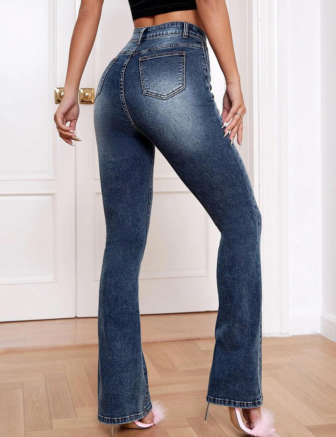 Kotty Women Bootcut High-Rise Stretchable Jeans