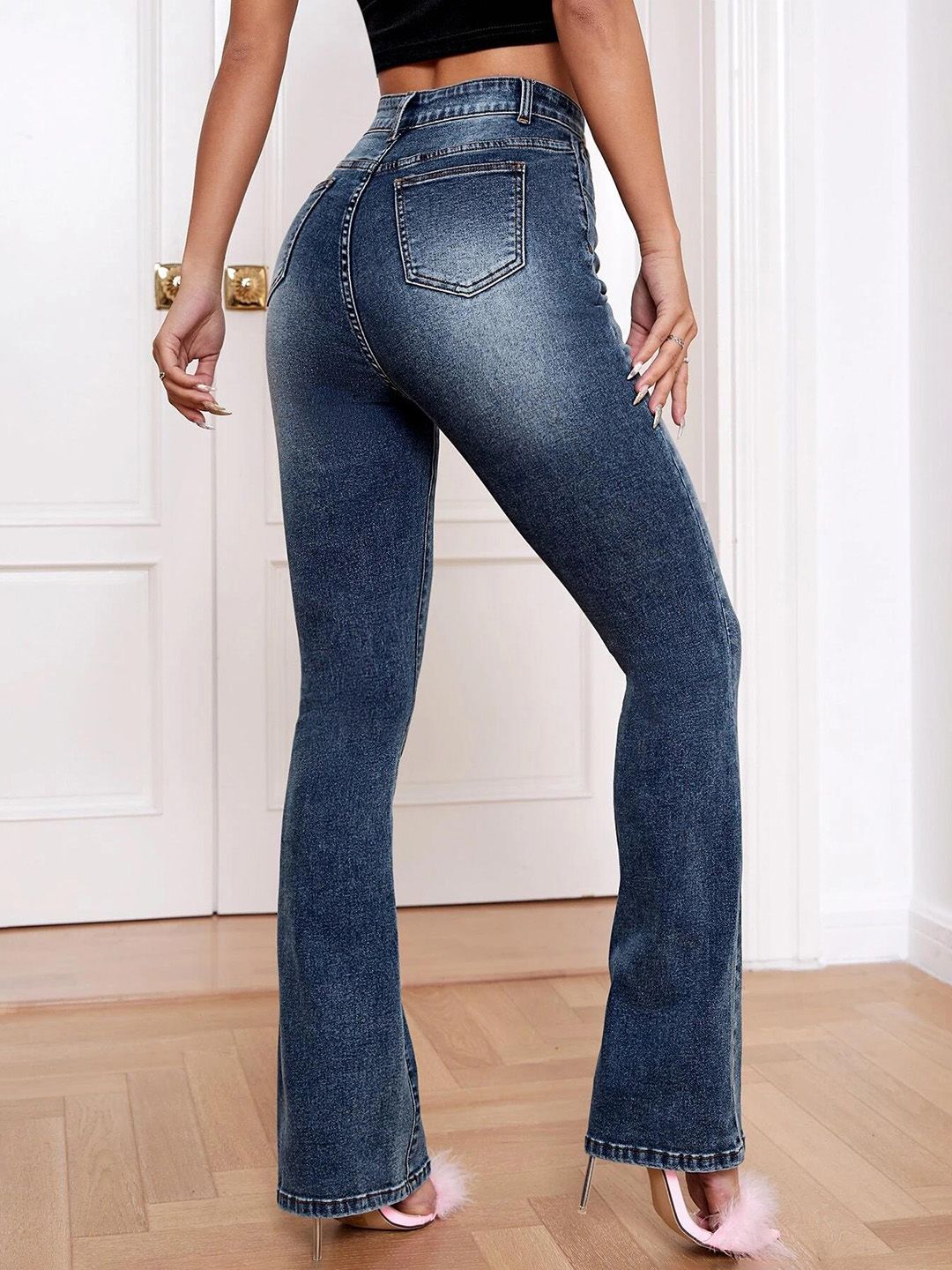 Kotty Women Bootcut High-Rise Stretchable Jeans