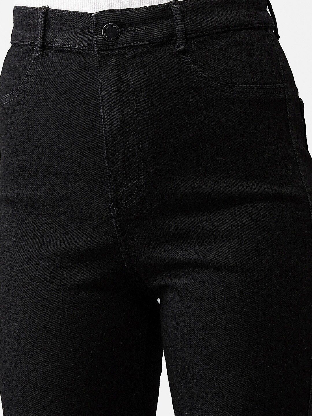 Kotty Women Black Skinny Fit High-Rise Clean Look Jeans