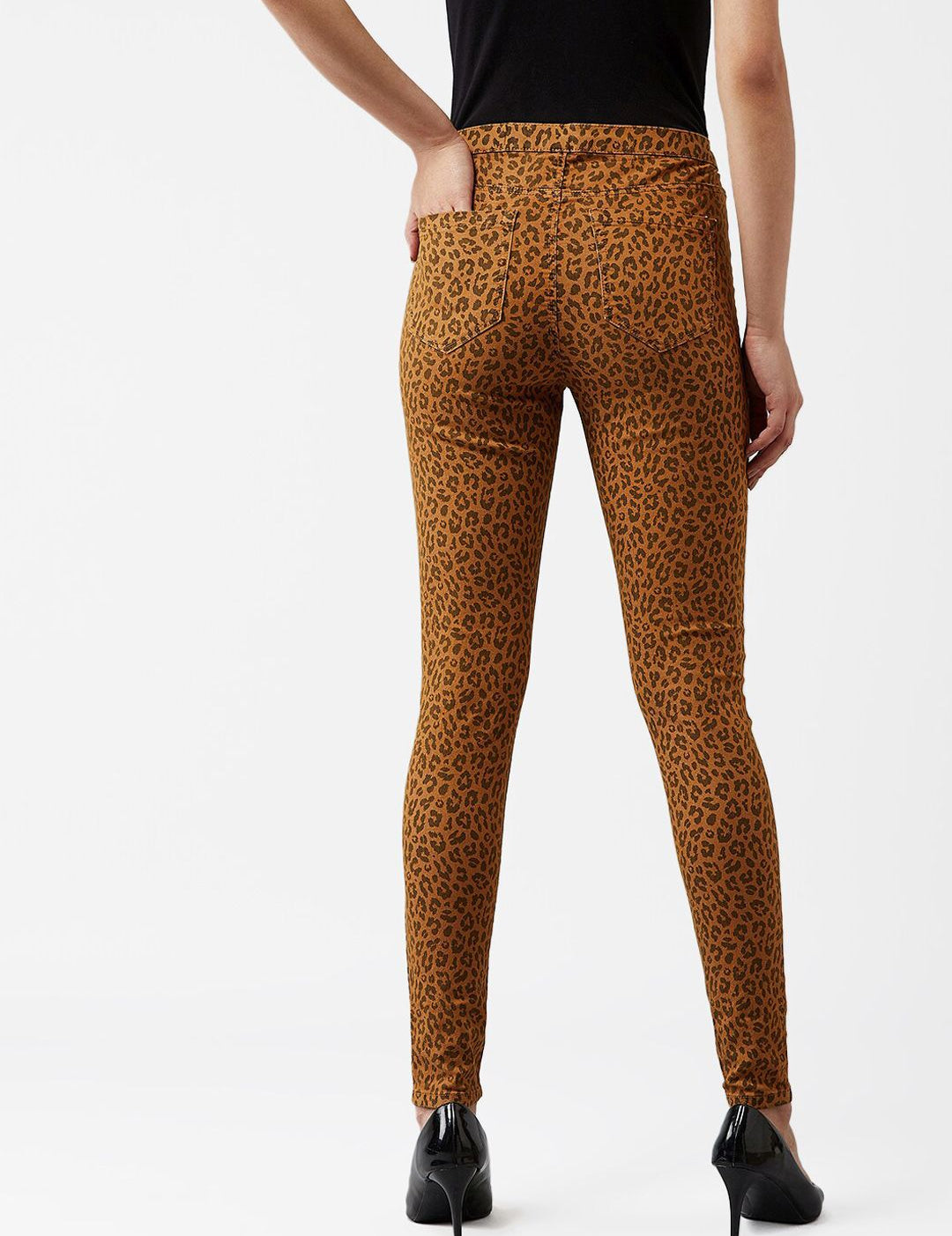 Kotty Women Multicoloured & Brown Skinny Fit Jeans