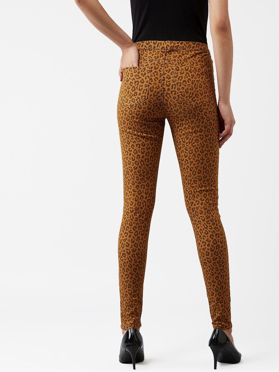 Kotty Women Multicoloured & Brown Skinny Fit Jeans